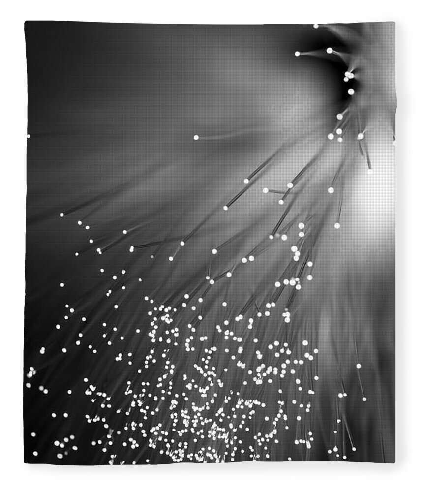 Abstract Fleece Blanket featuring the photograph Black Night by Dazzle Zazz