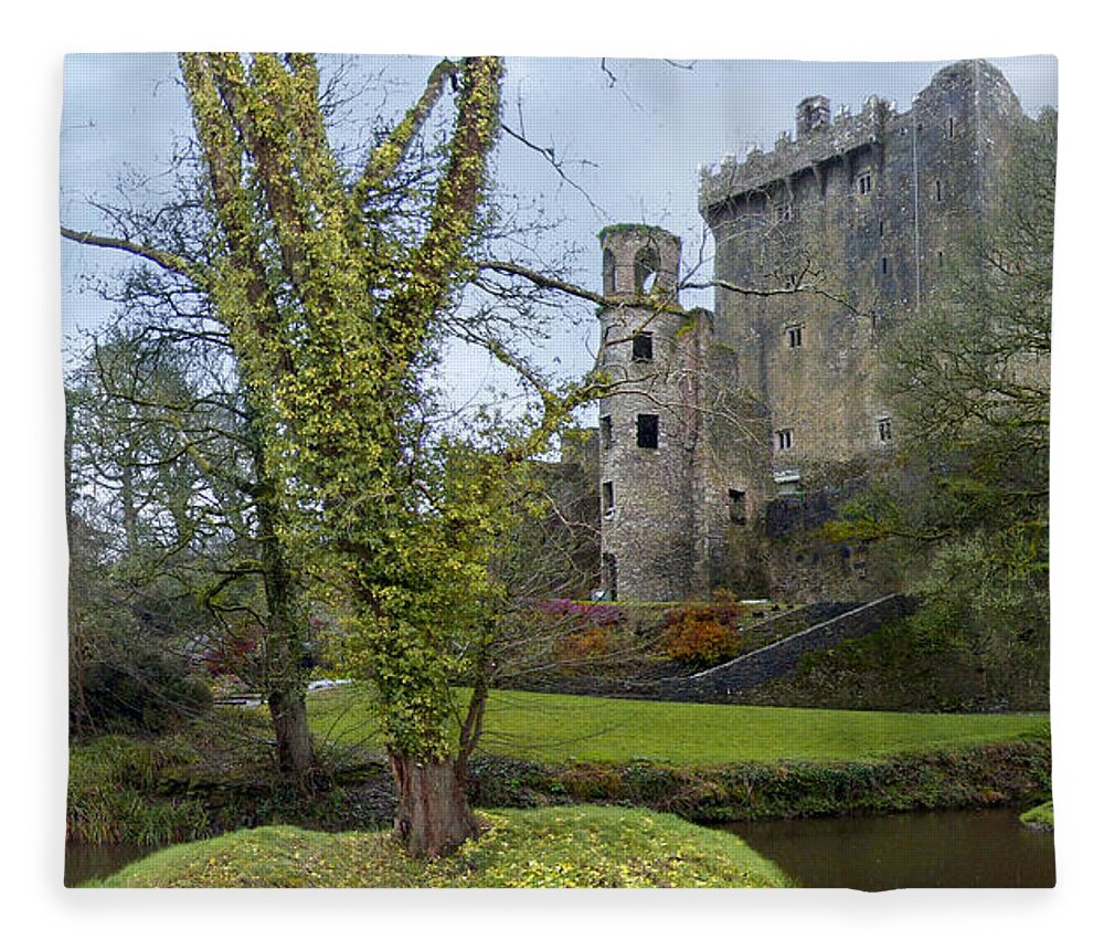 Ireland Fleece Blanket featuring the photograph Blarney Castle 3 by Mike McGlothlen