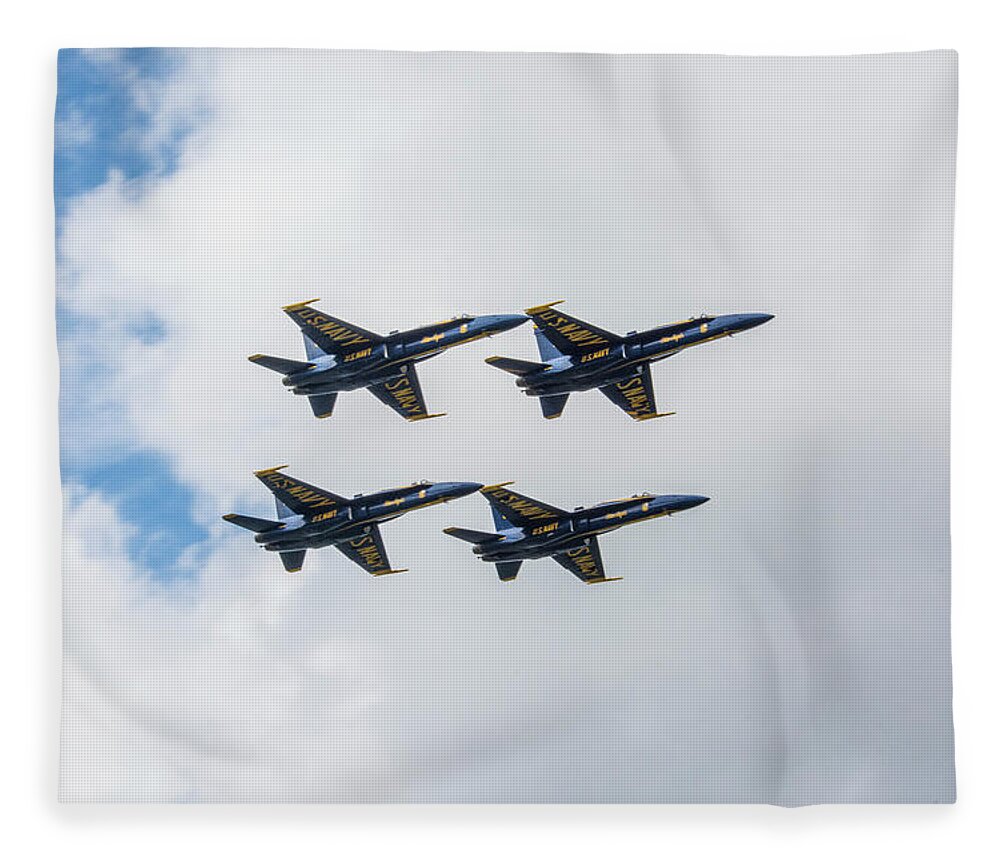 Dangerous Fleece Blanket featuring the photograph Blue Angels 2 by Pelo Blanco Photo