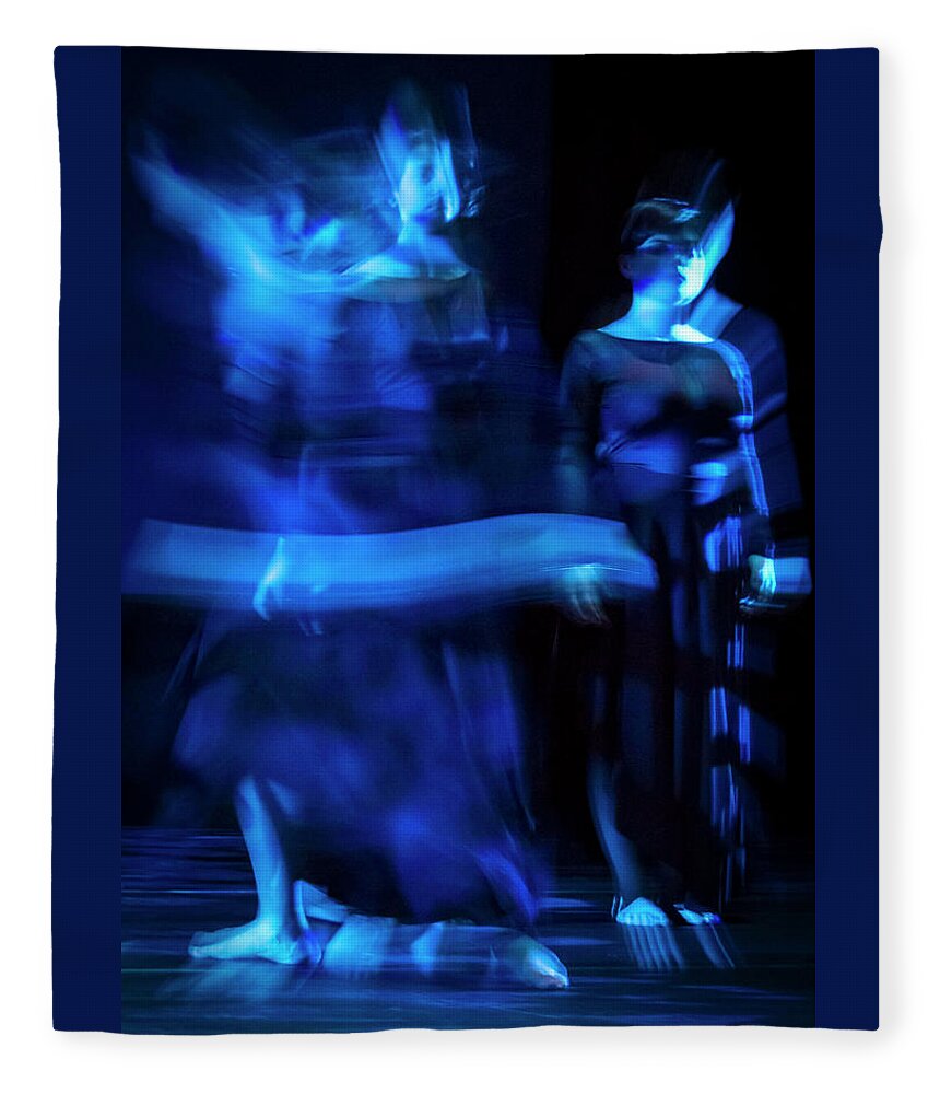 Dance Fleece Blanket featuring the photograph Blue Dance by Frederic A Reinecke