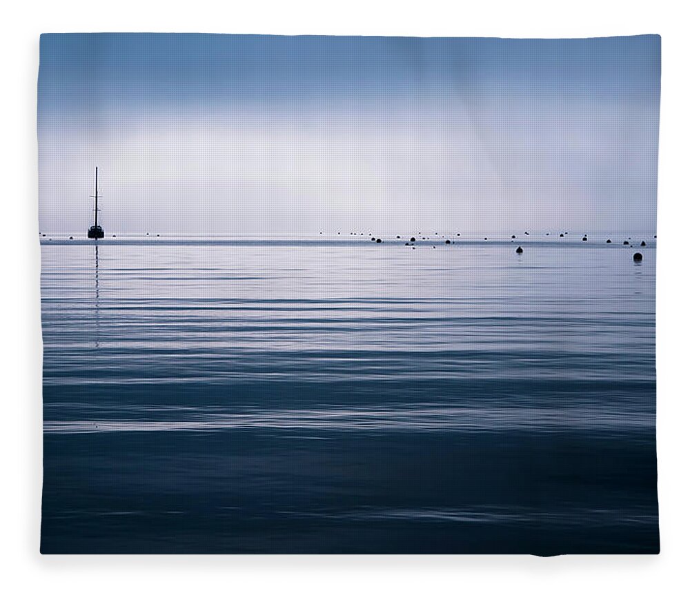 Blue Fleece Blanket featuring the photograph Blue by Jeff Cooper