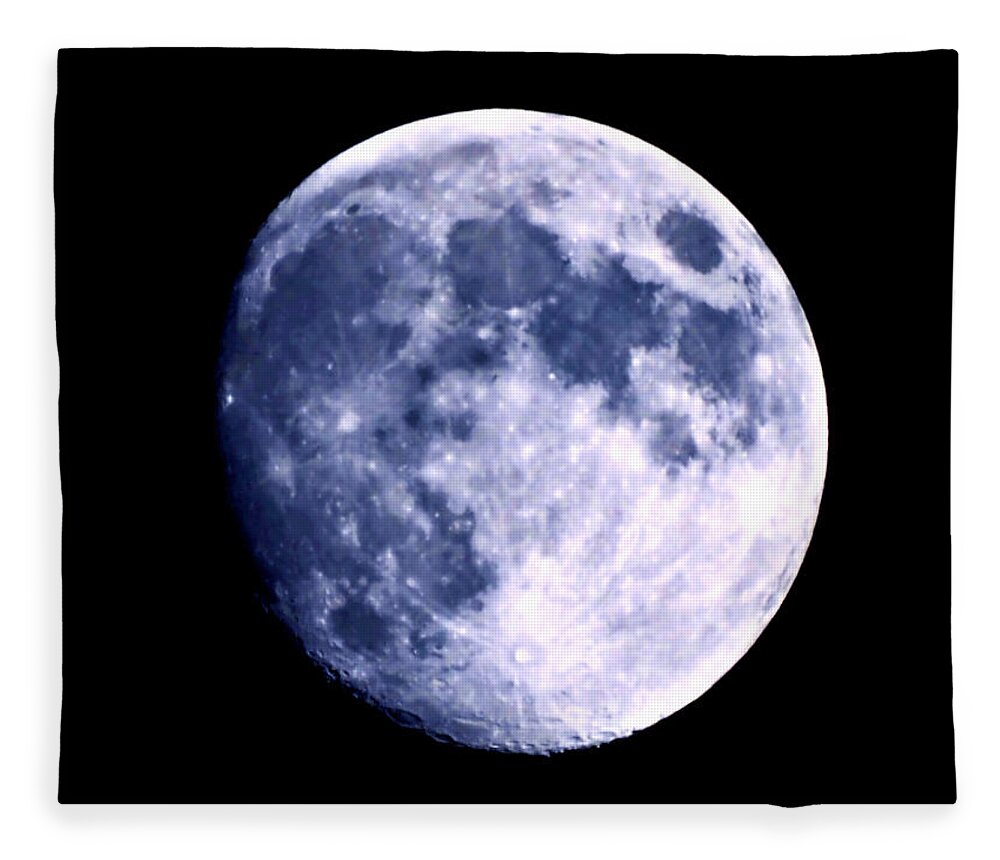 Blue Moon Fleece Blanket featuring the photograph Blue Moon by Morgan Carter