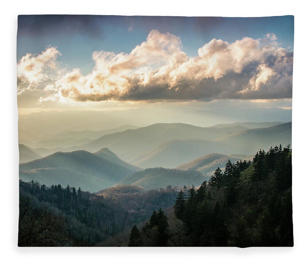Landscape Fleece Blanket featuring the photograph Blue Ridge Parkway NC Homecoming by Robert Stephens