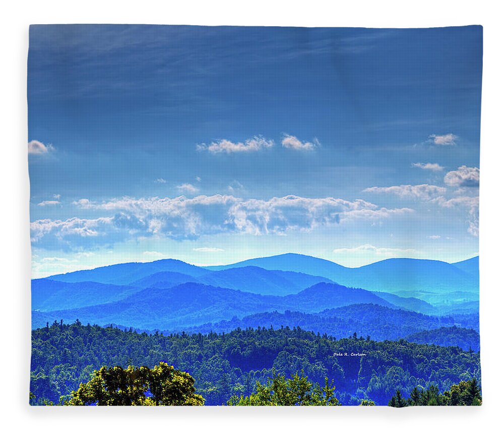 Blue Ridge Mountains Fleece Blanket featuring the photograph Blue Waves by Dale R Carlson