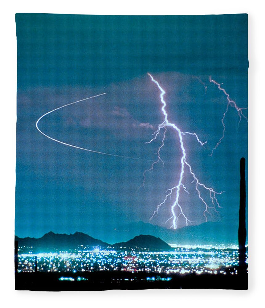 Lightning Fleece Blanket featuring the photograph Bo Trek the Poster by James BO Insogna