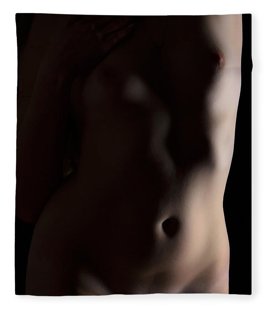Nude Fleece Blanket featuring the photograph Bodyscape by Vitaly Vakhrushev
