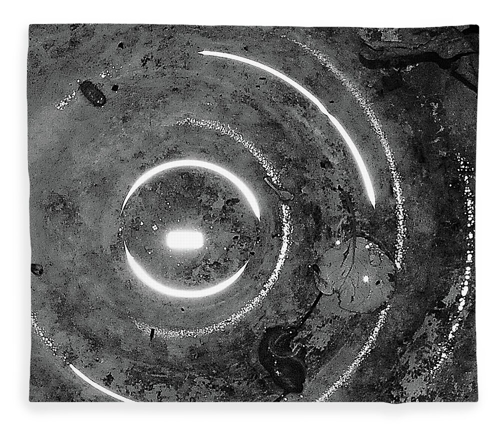 Circle Fleece Blanket featuring the photograph Bottom of the Barrel by Ted Keller