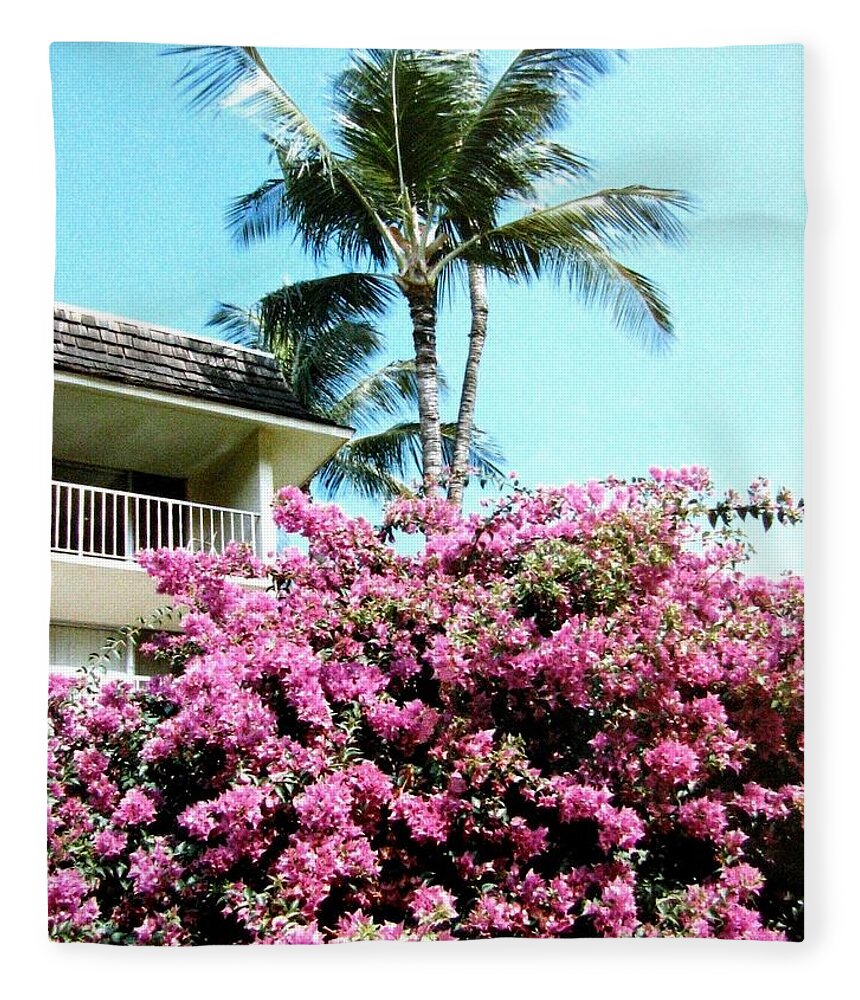 1986 Fleece Blanket featuring the photograph Bougainvillea by Will Borden