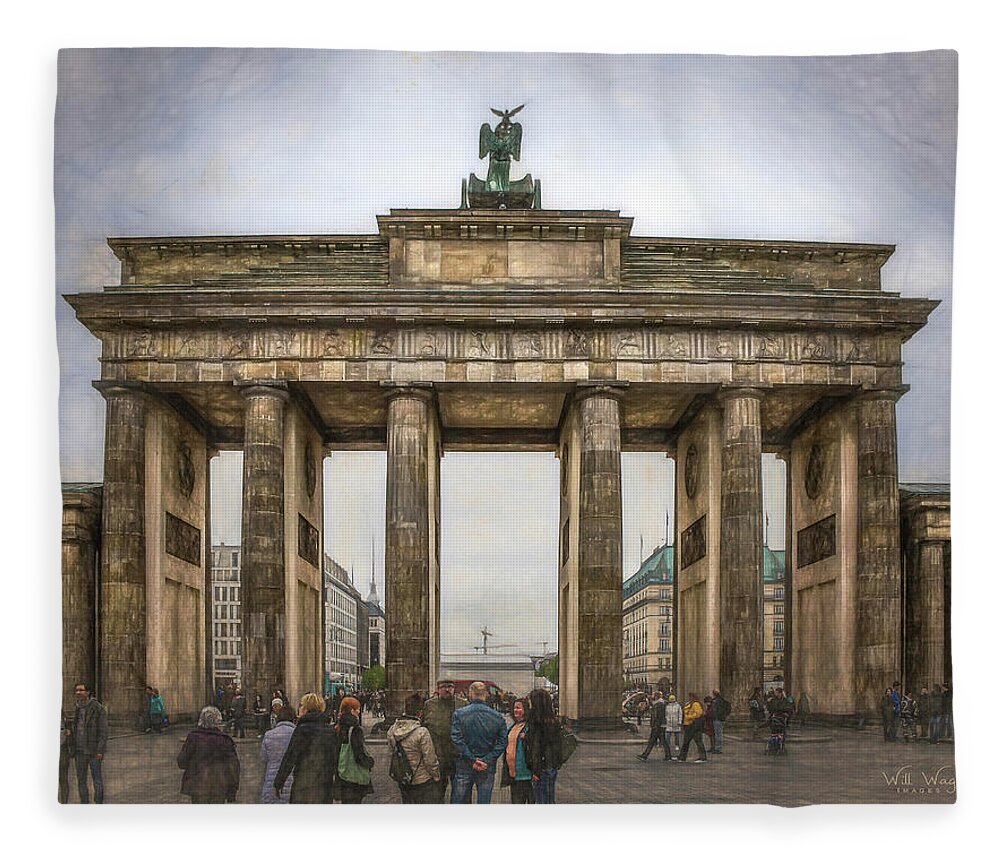 Brandenburg Fleece Blanket featuring the photograph Brandenberg Gate by Will Wagner