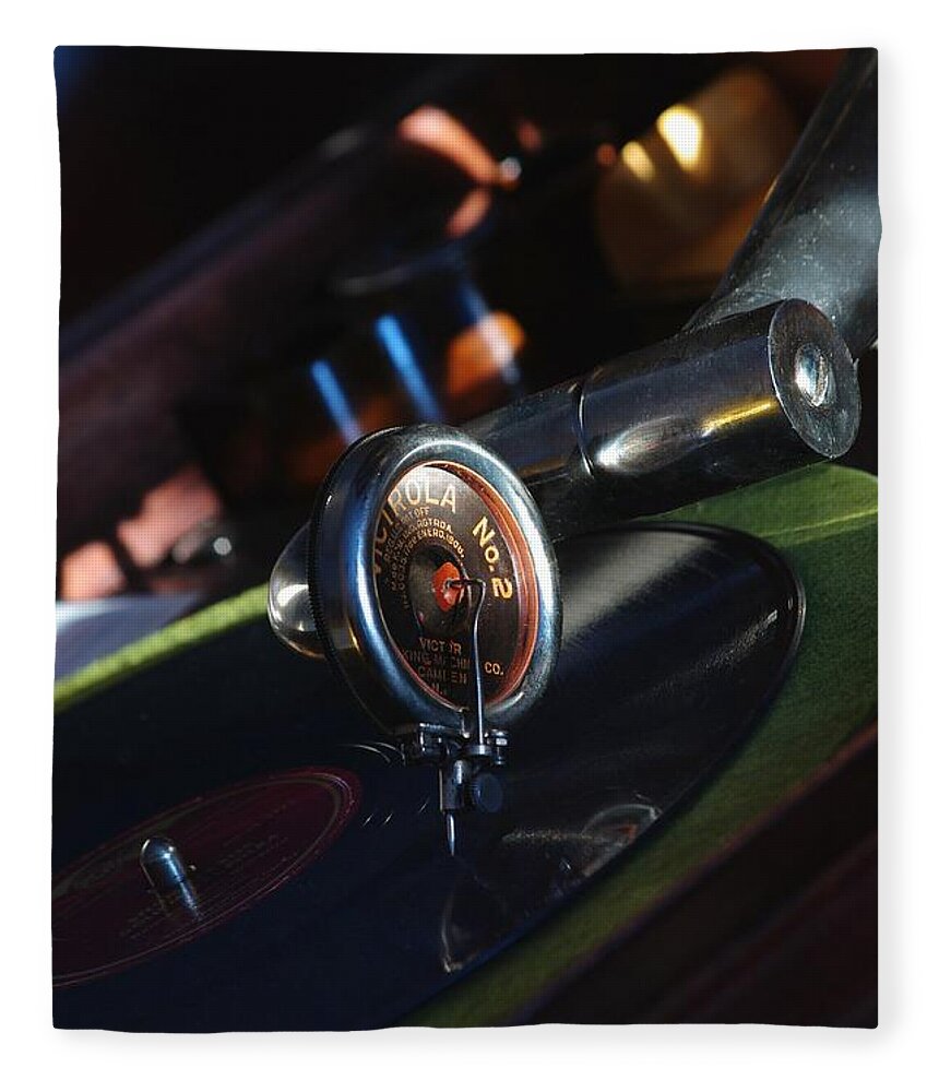Victrola Fleece Blanket featuring the photograph Breaking The Sound Barrier... by Arthur Miller