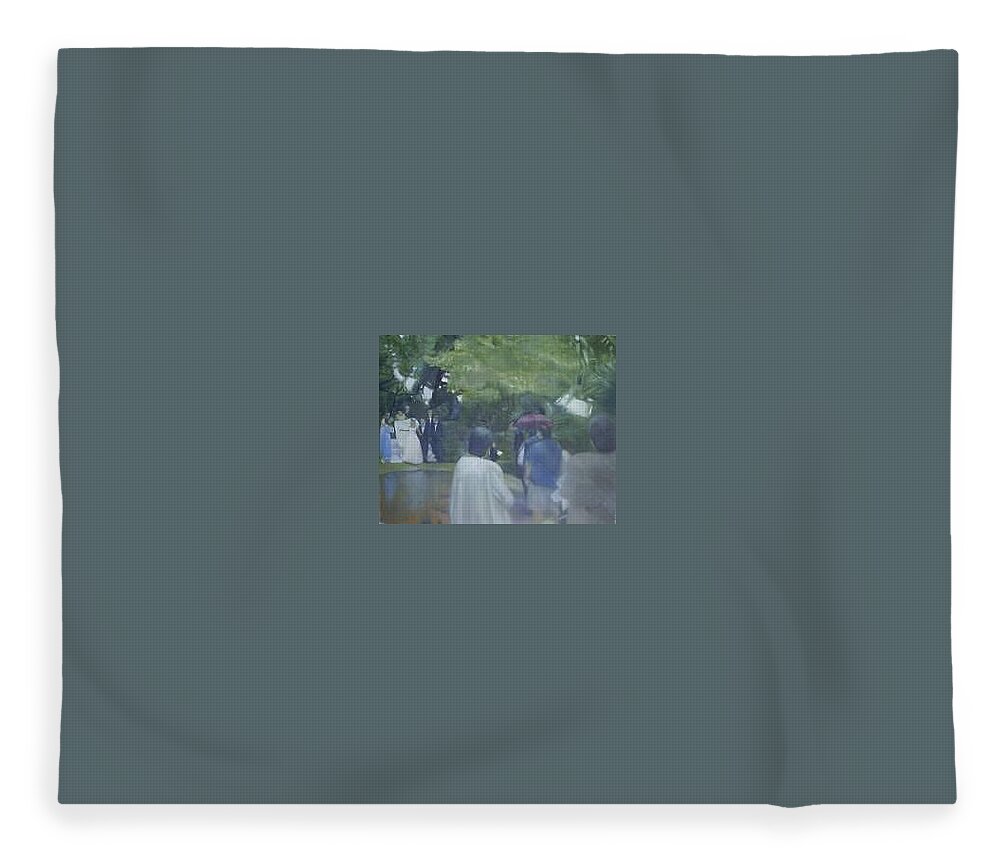 Wedding Fleece Blanket featuring the painting Bridal Showers by Sheila Mashaw