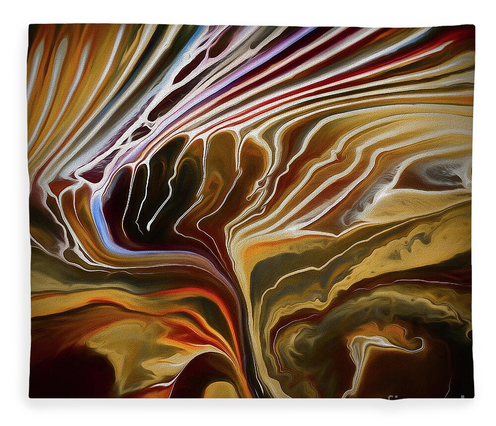 Abstract Fleece Blanket featuring the photograph Broken Web by Patti Schulze