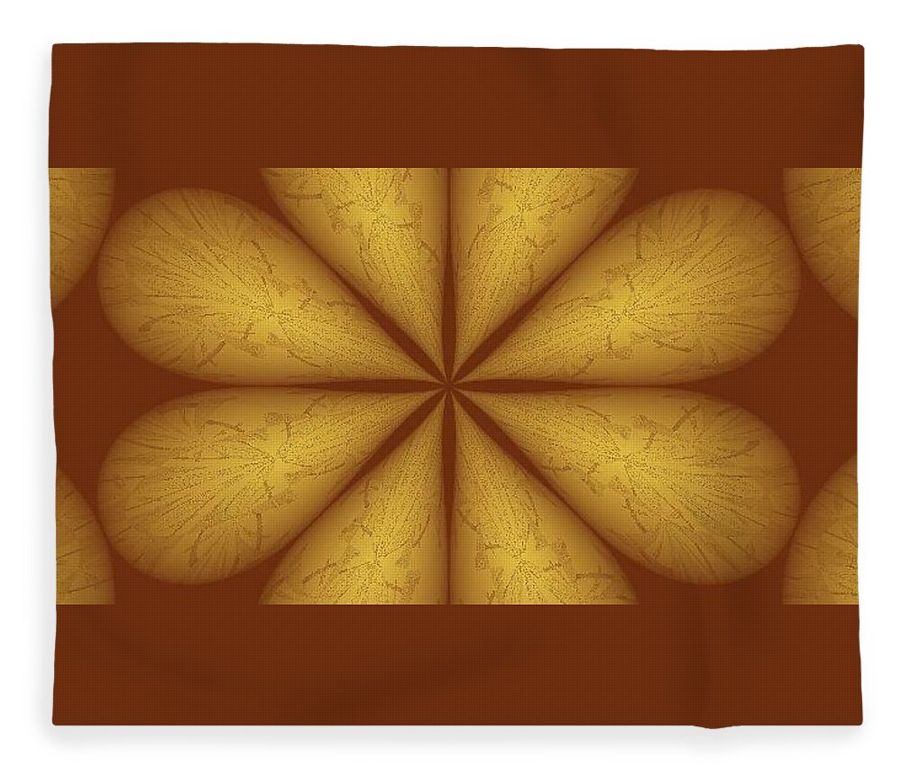 Design Fleece Blanket featuring the digital art Bronze Emboss by Ee Photography