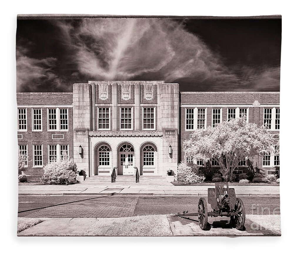 Bchs Fleece Blanket featuring the photograph Brookland - Cayce H S by Charles Hite