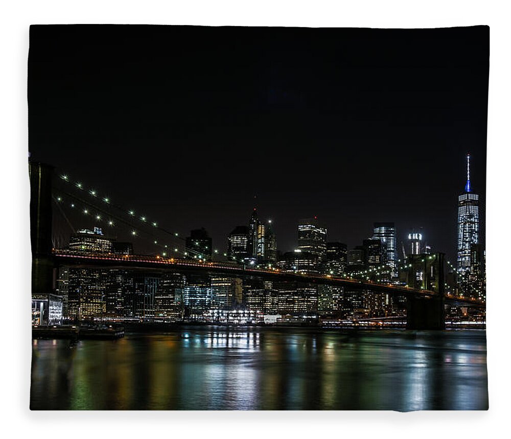 Brooklyn Bridge Fleece Blanket featuring the photograph Brooklyn Bridge by Jaime Mercado