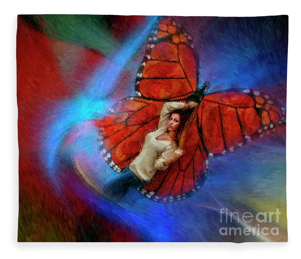  Fleece Blanket featuring the photograph Butterfly Beauty by Blake Richards