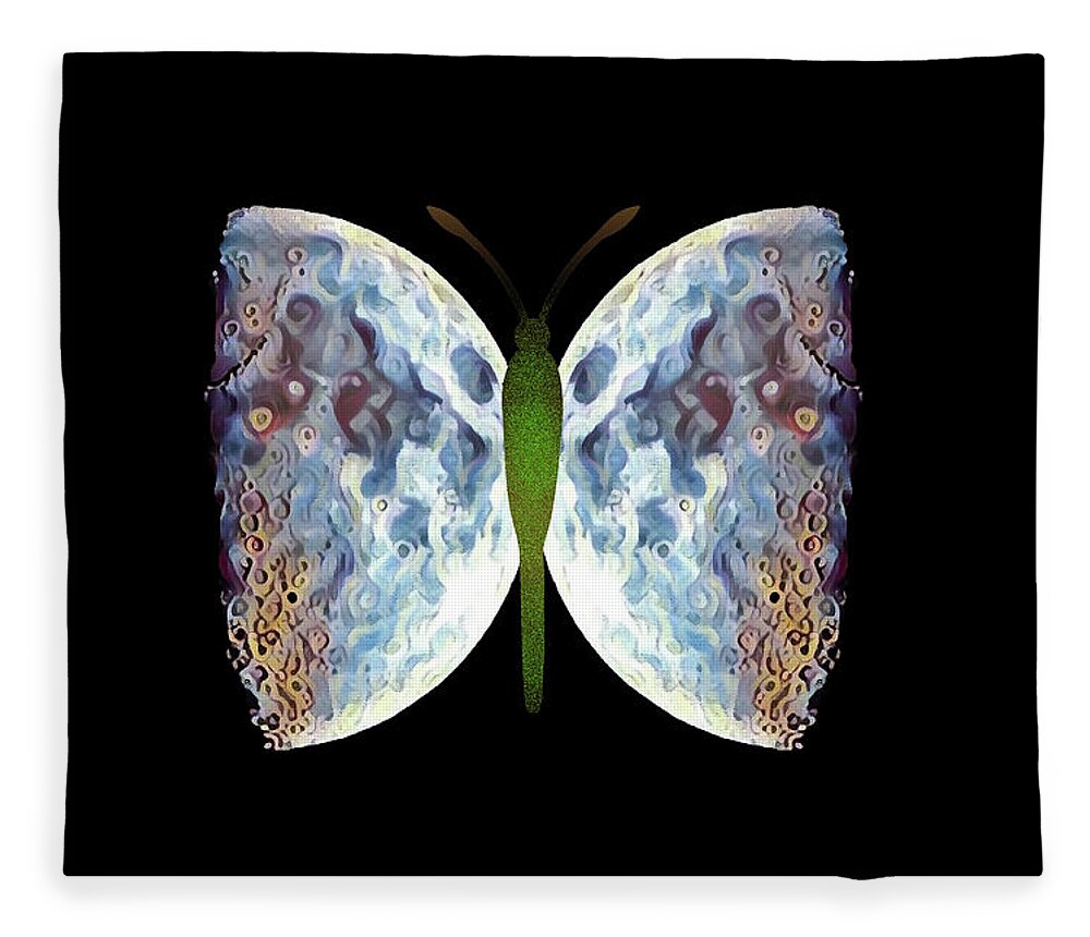 Butterfly Fleece Blanket featuring the photograph Fly me to the Moon by Jackson Pearson