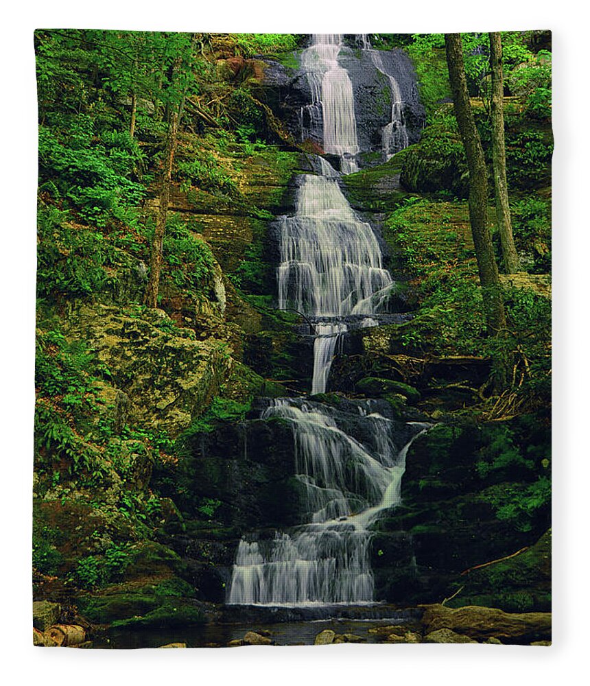 Buttermilk Falls Fleece Blanket featuring the photograph Buttermilk Falls 3 by Raymond Salani III