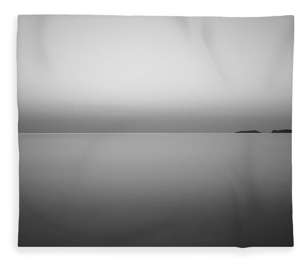 Mediterranean Sea Fleece Blanket featuring the photograph calm at the Mediterranean by Andreas Levi