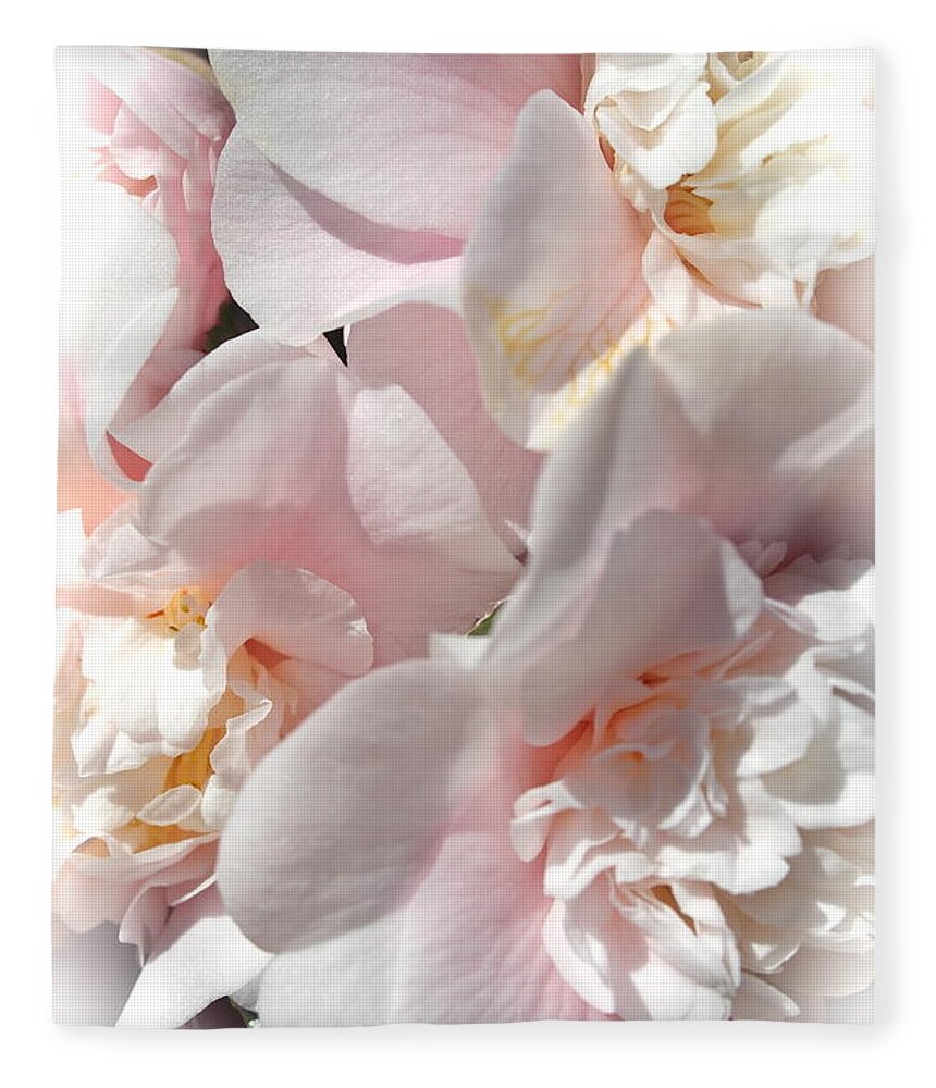 Camellia Fleece Blanket featuring the photograph Camellias Softly by Michele Myers