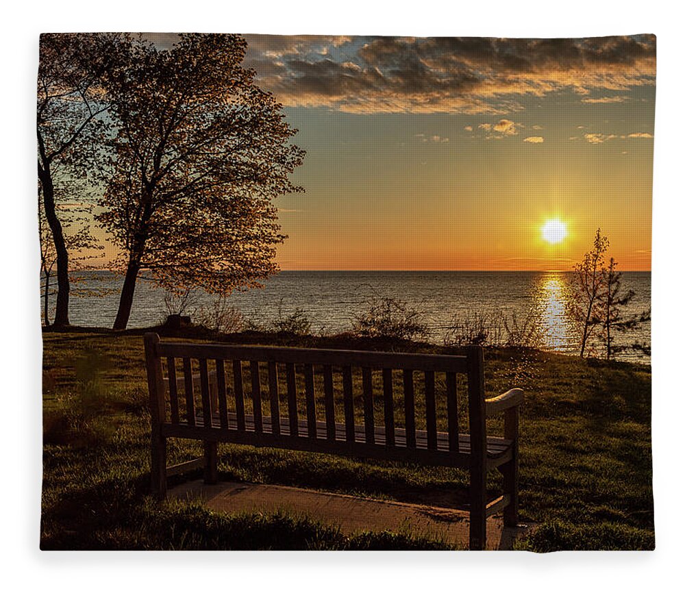 Campus Fleece Blanket featuring the photograph Campus Sunset by Rod Best