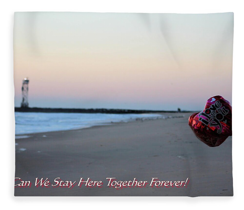 Love Fleece Blanket featuring the photograph Can We Stay Here... by Robert Banach