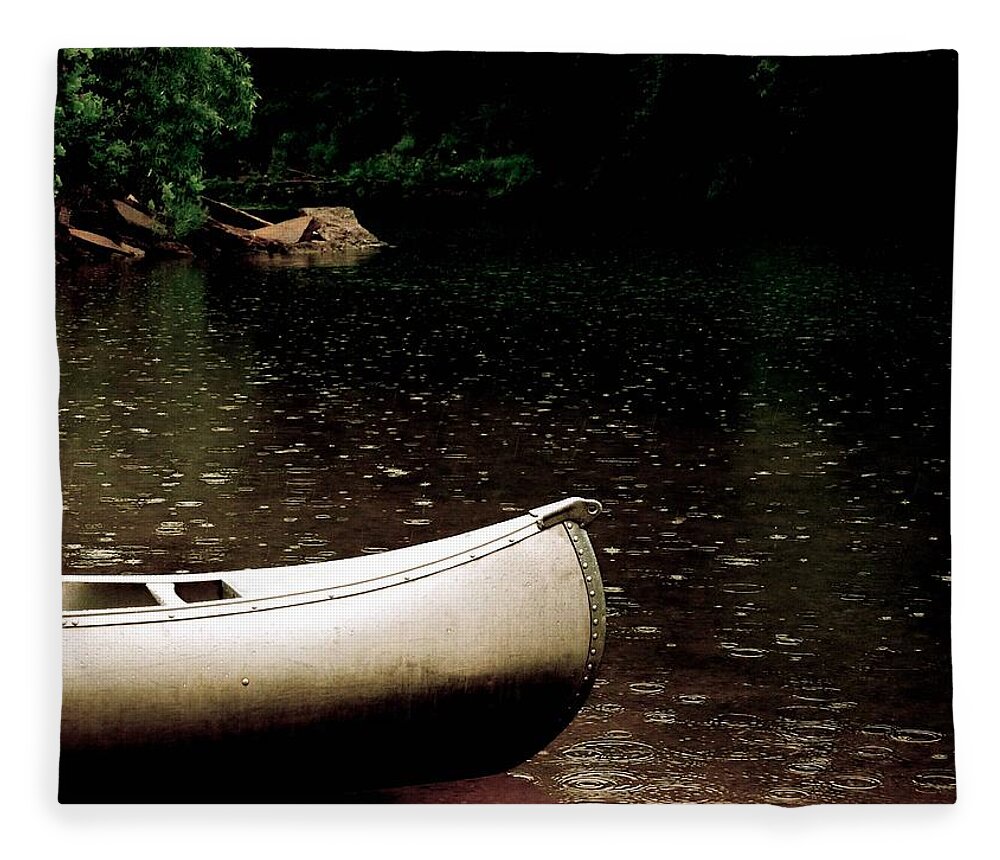 Canoe Fleece Blanket featuring the photograph Canoe by Melisa Elliott