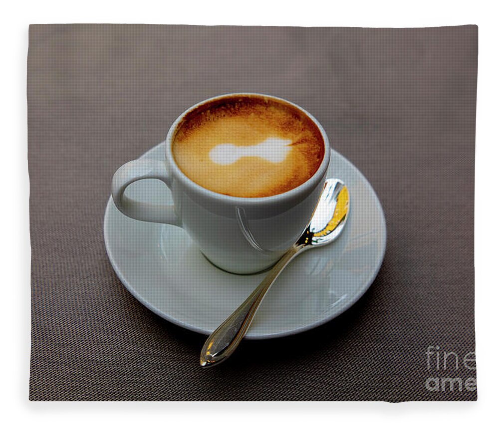 Cappuccino Fleece Blanket featuring the photograph Cappuccino Coffee by Mats Silvan