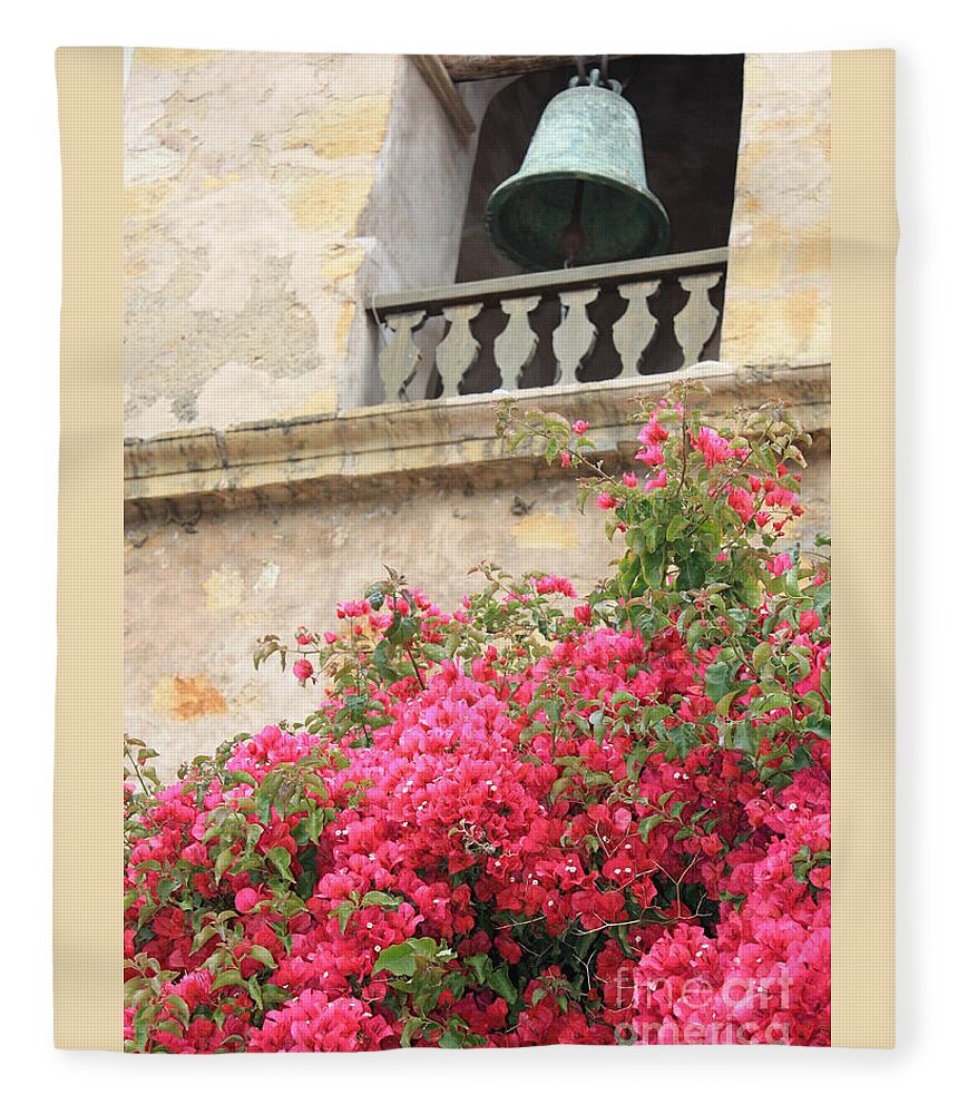 Carmel-by-the-sea Fleece Blanket featuring the photograph Carmel Mission Bell by Carol Groenen