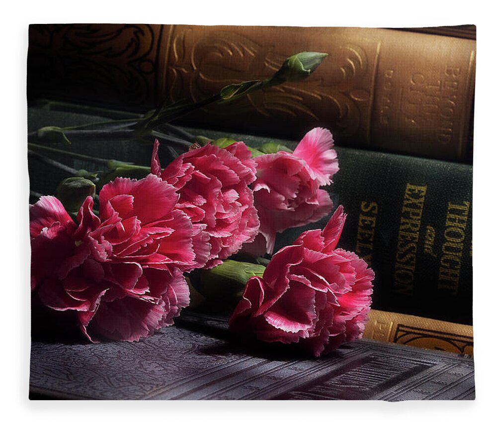 Carnations Fleece Blanket featuring the photograph Carnation Series 1 by Mike Eingle