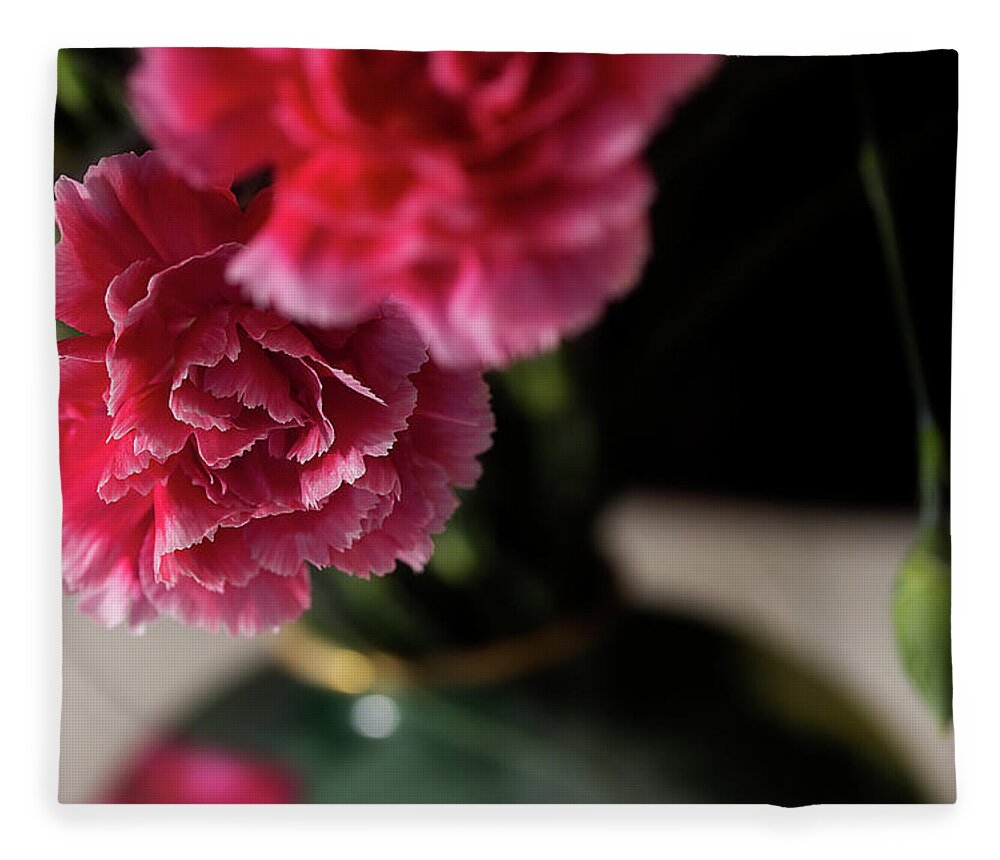 Carnations Fleece Blanket featuring the photograph Carnation Series 2 by Mike Eingle