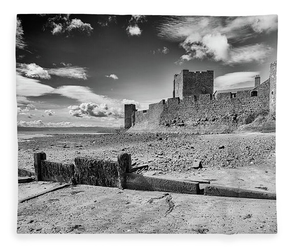 Carrickfergus Fleece Blanket featuring the photograph Carrickfergus Castle 3 by Nigel R Bell