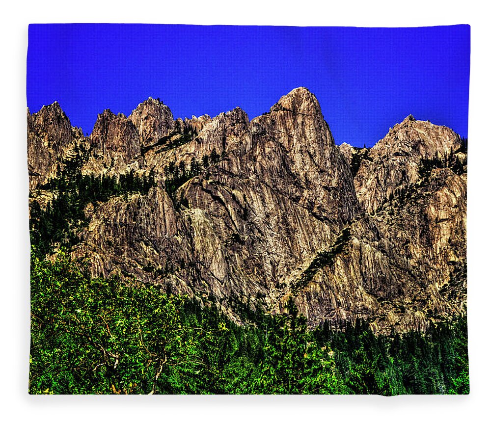 California Fleece Blanket featuring the photograph Castle Crags State Park by Roger Passman