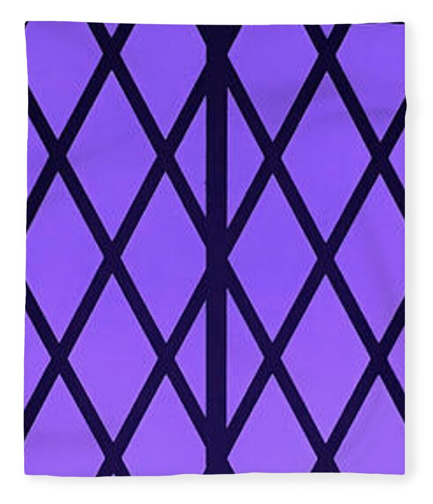 Window Fleece Blanket featuring the photograph Castle Window Purple by Aimee L Maher ALM GALLERY