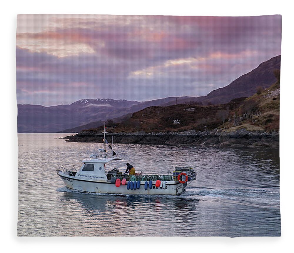Sunrise Fleece Blanket featuring the photograph Catch of the Day by Holly Ross