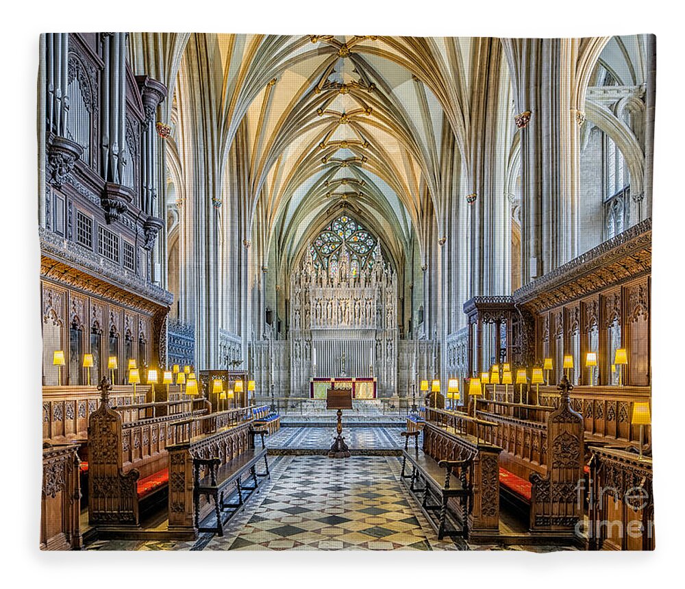 Cathedral Fleece Blanket featuring the photograph Cathedral Aisle by Adrian Evans