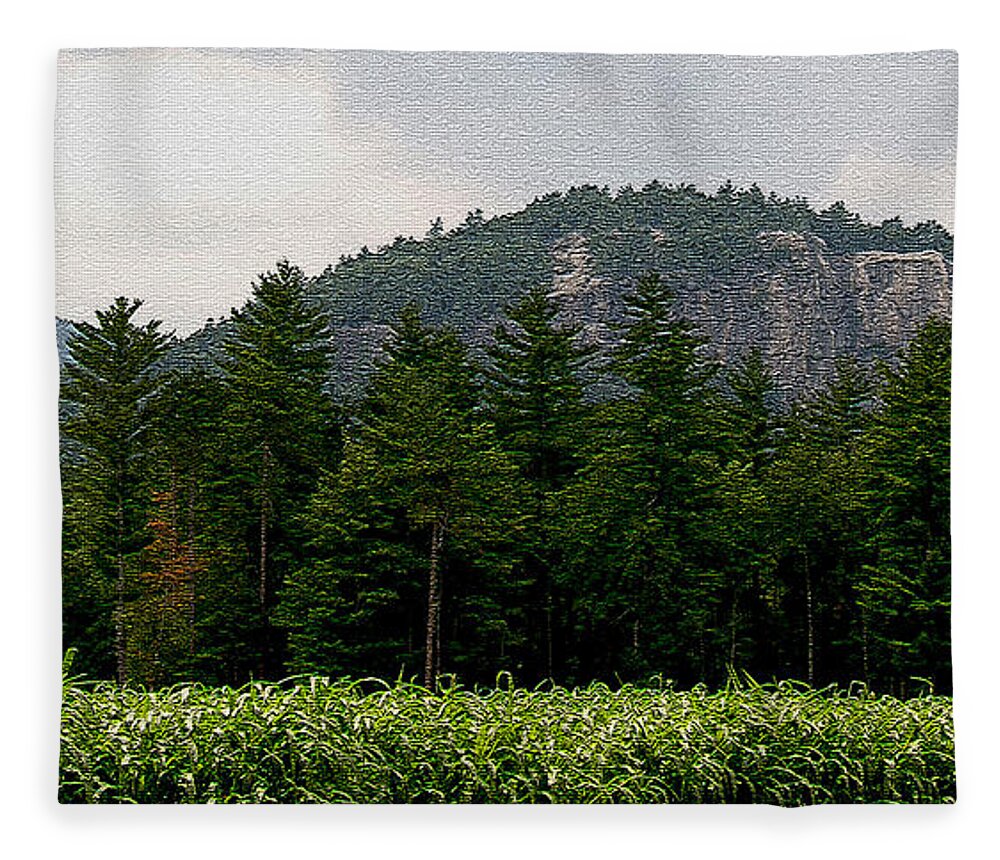 Cathedral Ledge Fleece Blanket featuring the photograph Cathedral Ledge North Conway NH by Paul Gaj