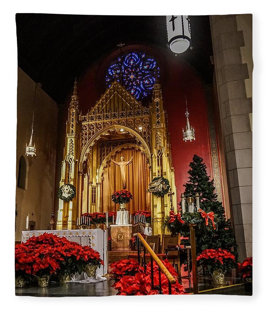  Fleece Blanket featuring the photograph Catholic Christmas by Kendall McKernon