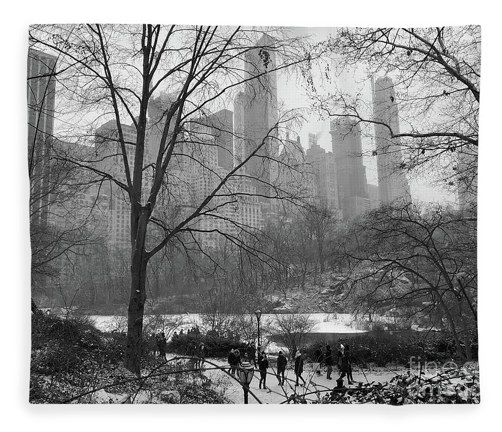 Park Fleece Blanket featuring the photograph Central Park by Dennis Richardson