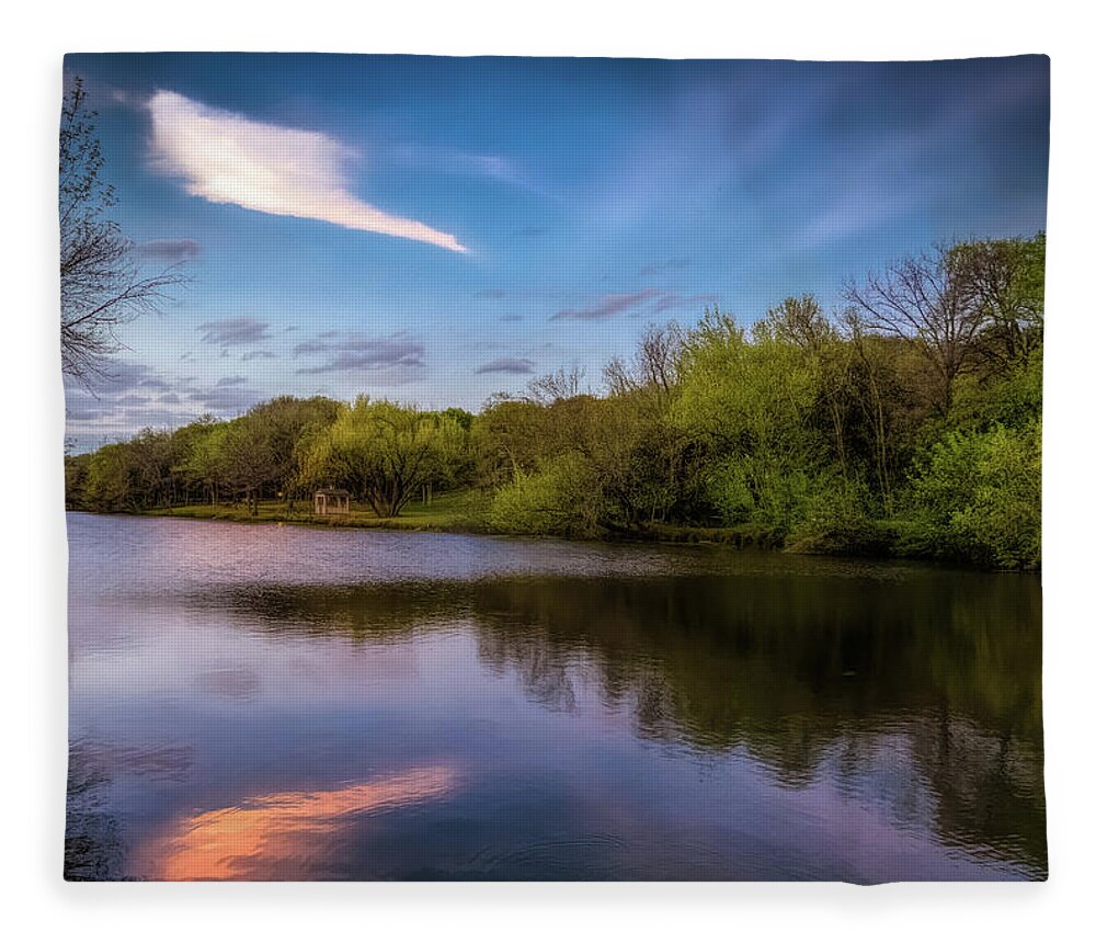 Lagoon Fleece Blanket featuring the photograph Chandler Lagoon by G Lamar Yancy