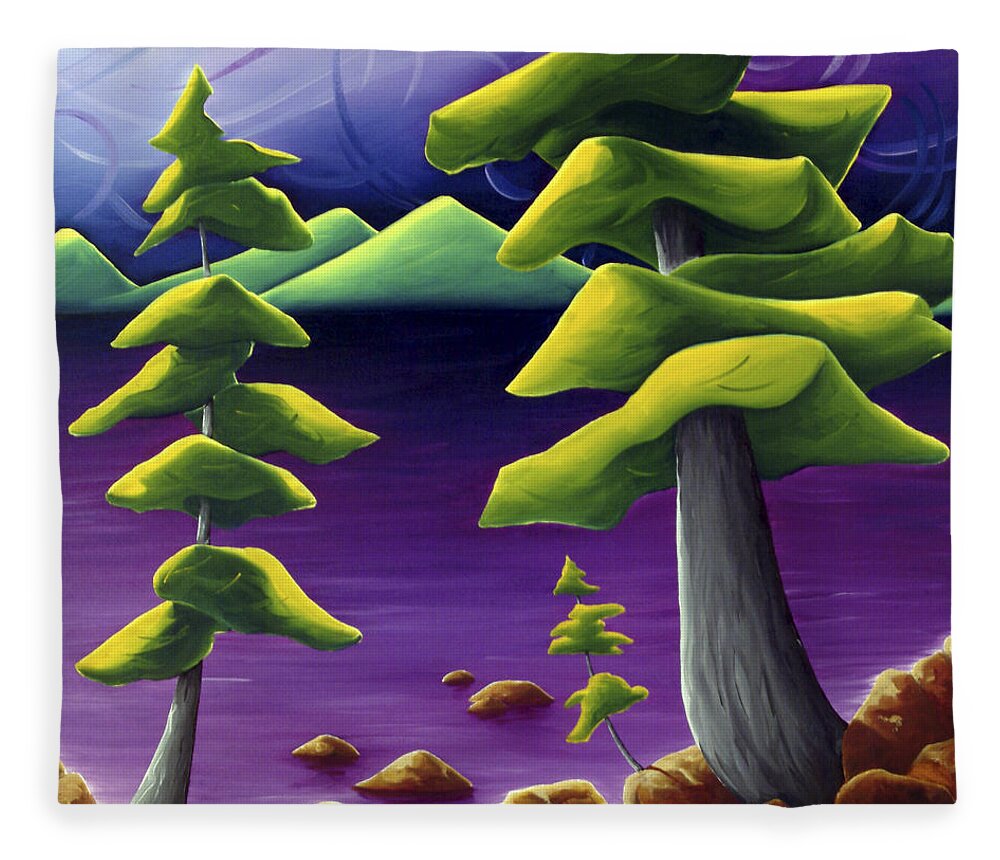 Landscape Fleece Blanket featuring the painting Change Of Pace by Richard Hoedl