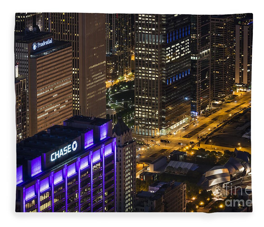 Chicago Fleece Blanket featuring the photograph Chase by Andrea Silies