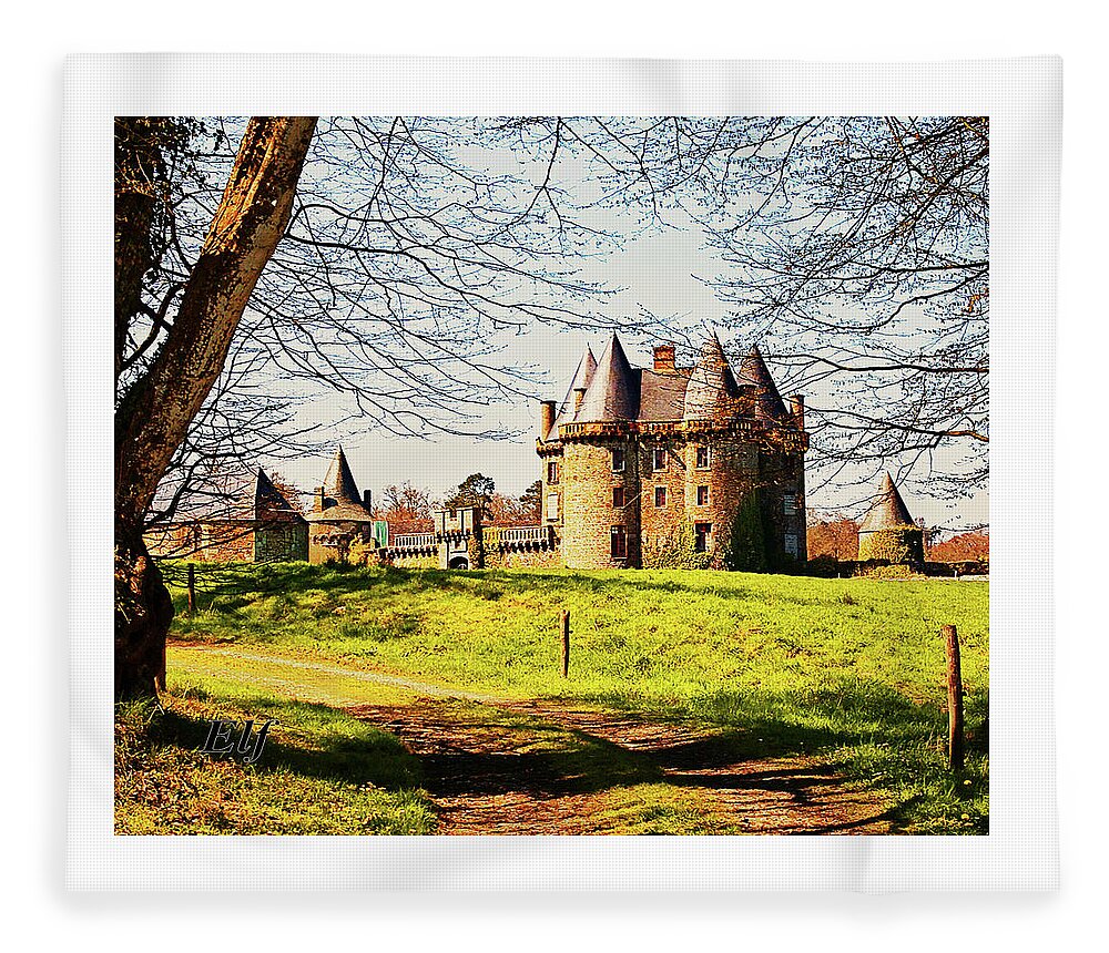 French Architecture Fleece Blanket featuring the photograph Chateau de Landale by Elf EVANS