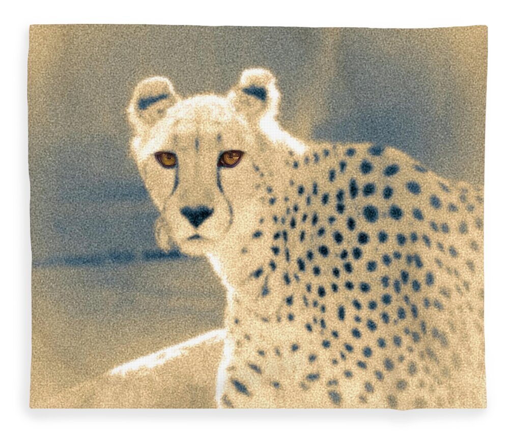 5dmkiv Fleece Blanket featuring the photograph Cheetah by Mark Mille