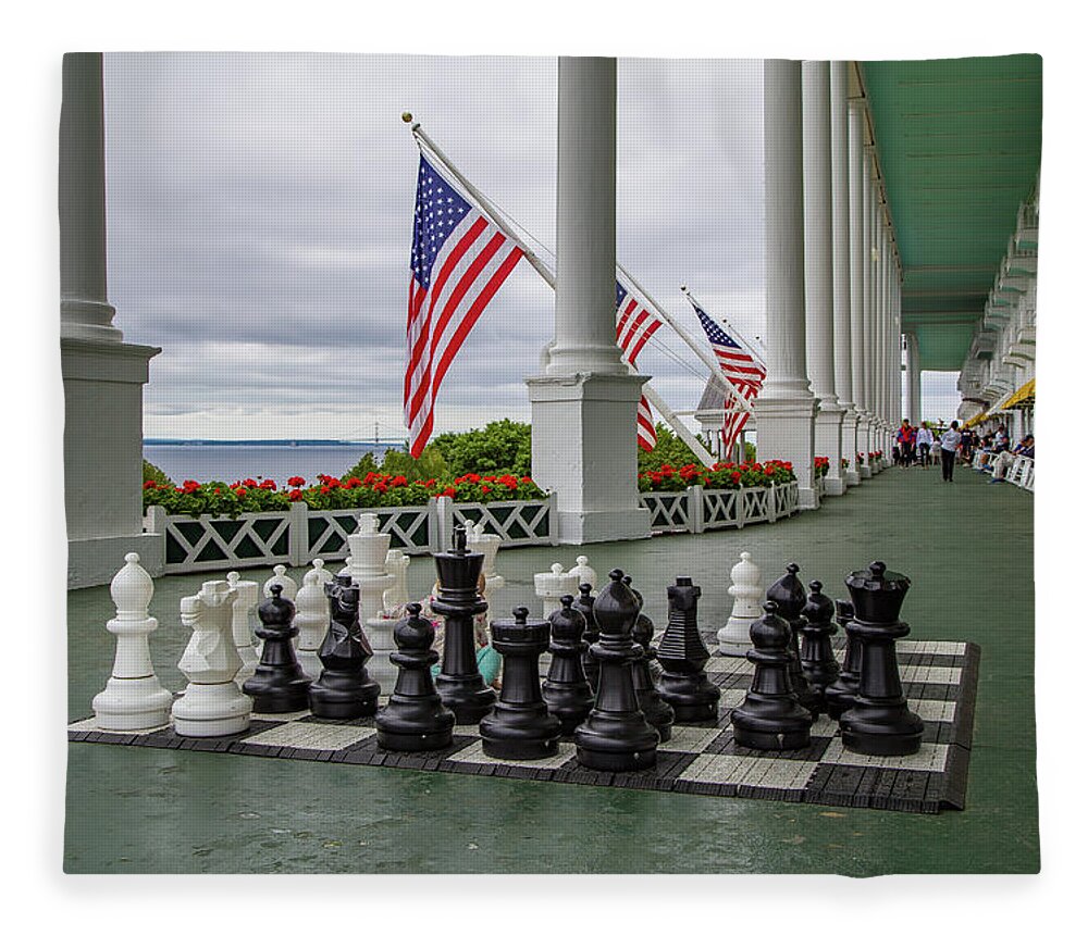 Game Fleece Blanket featuring the photograph Chess Anyone by Kevin Craft