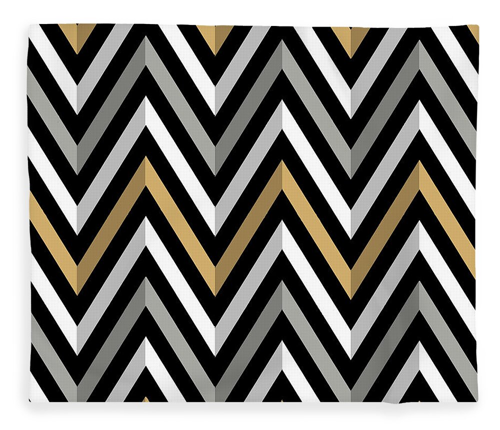 Staley Fleece Blanket featuring the digital art Chevrons by Chuck Staley