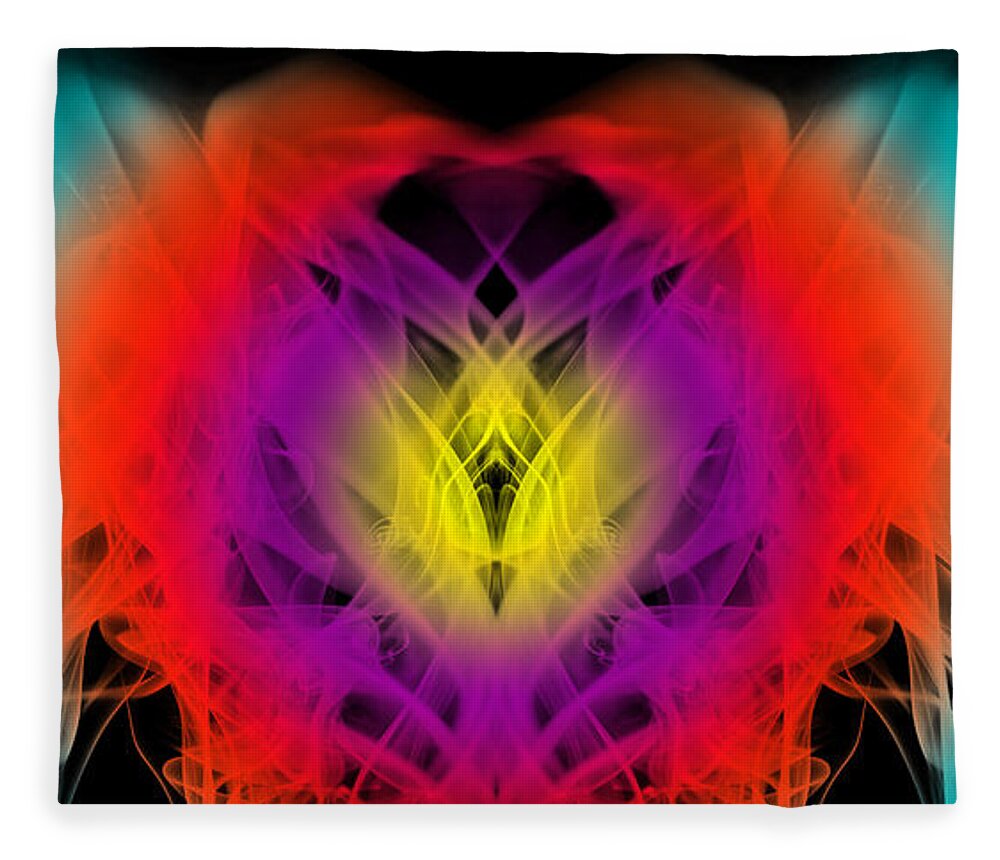 Clay Fleece Blanket featuring the digital art Chi by Clayton Bruster
