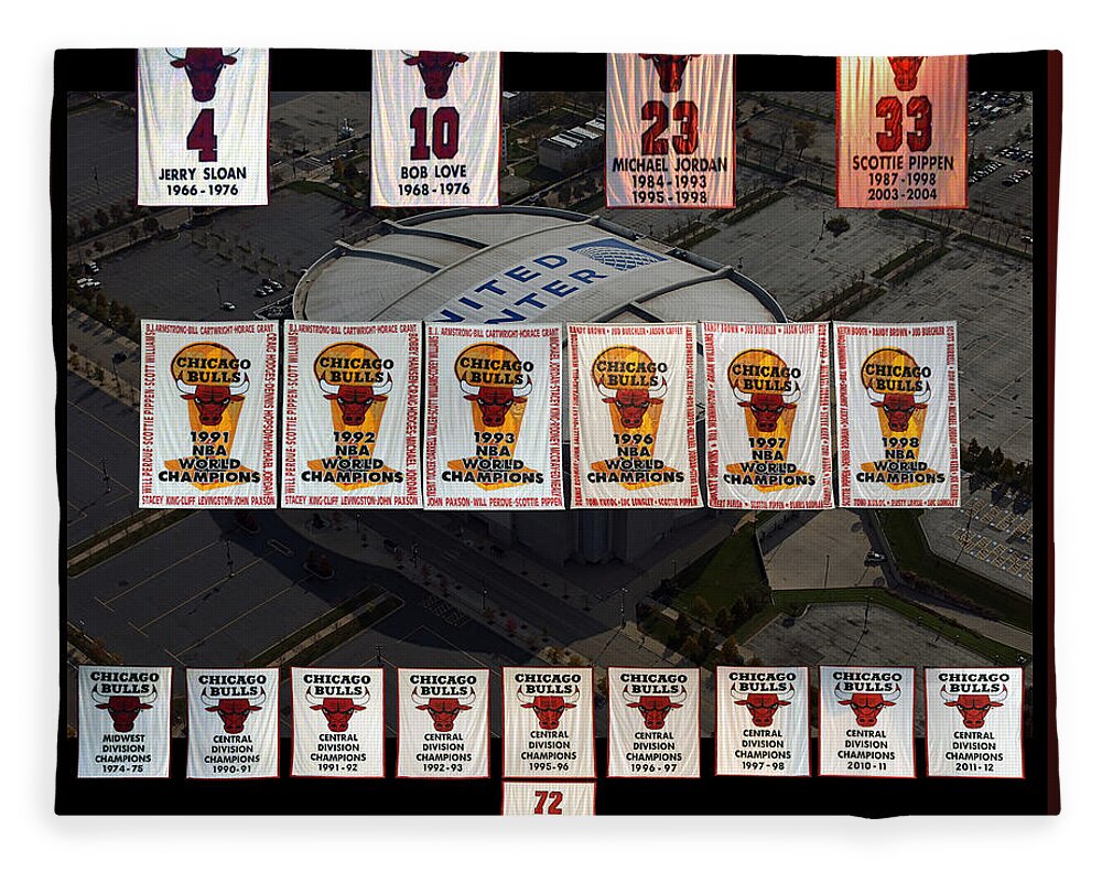 Chicago Bulls Banners Collage Spiral Notebook