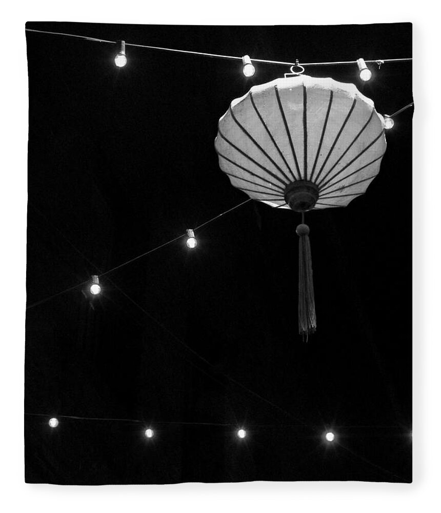 Chinese Lantern Fleece Blanket featuring the photograph Chinese Lantern by Micki Findlay