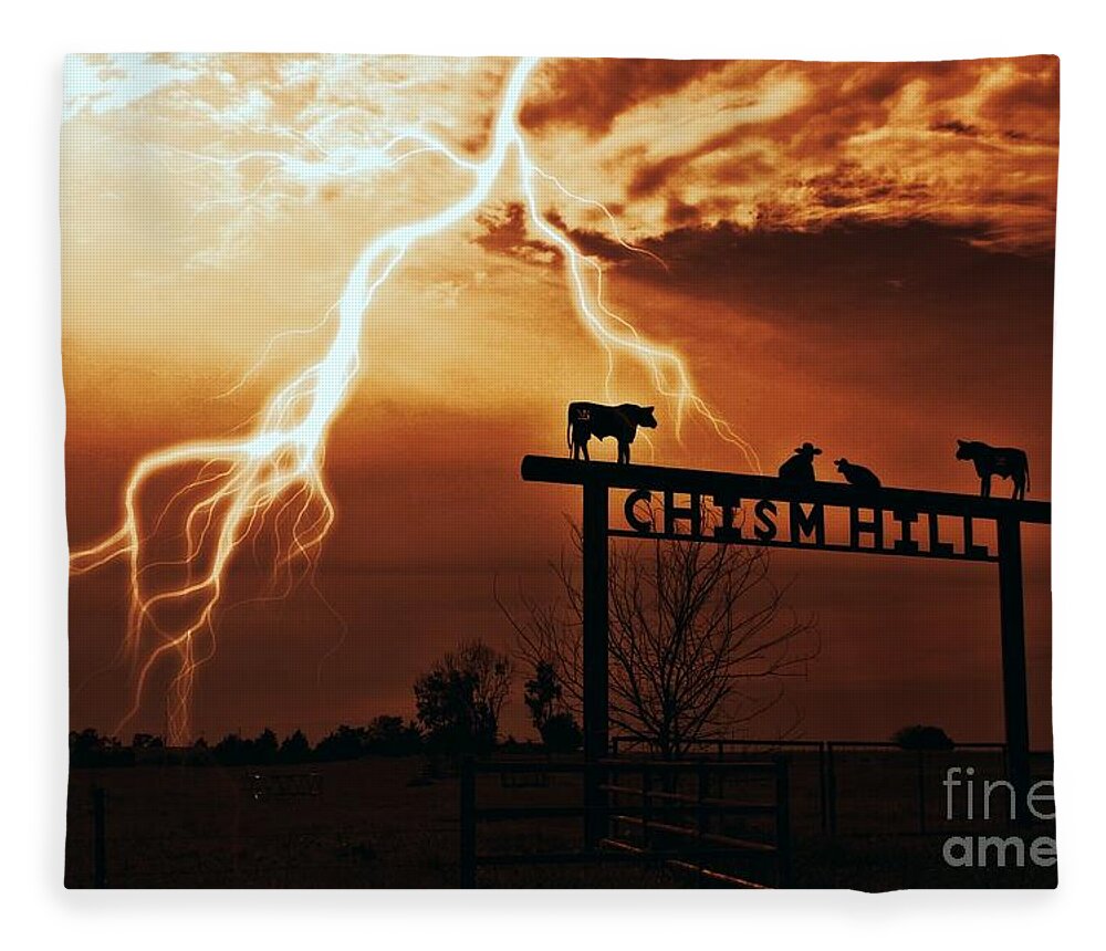 Thunder Fleece Blanket featuring the photograph Chism Hill by Jenny Revitz Soper